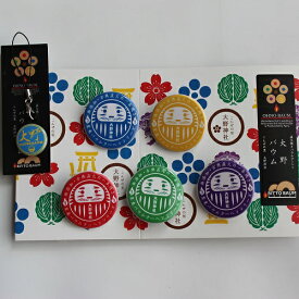 だるま缶バッジ（5色セット）