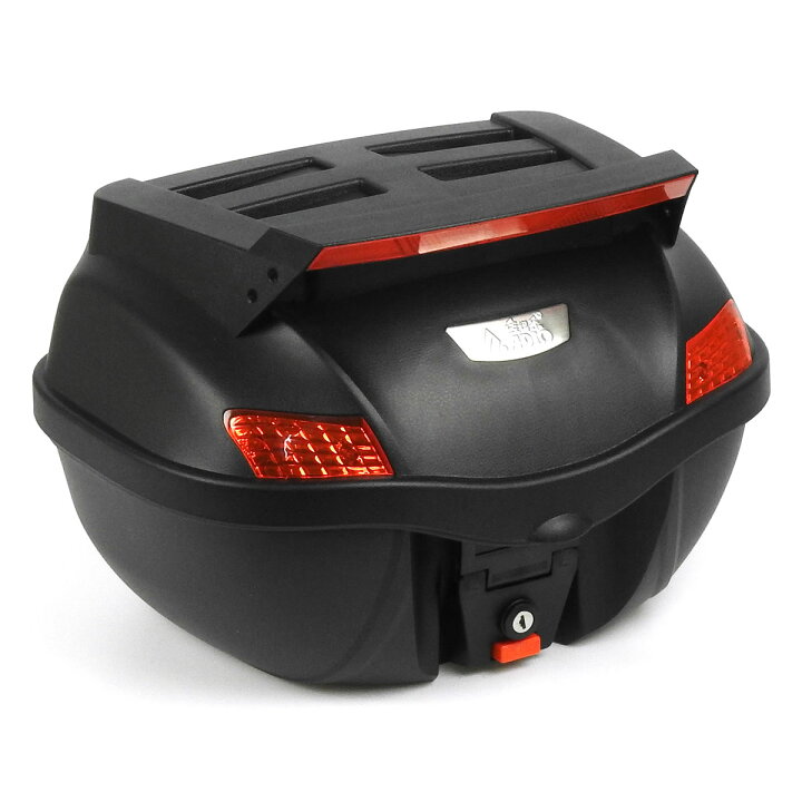 楽天市場 送料無料 Ag 35d リアボックス トップキャリア付 ブラック 容量29l 着脱も簡単 オシャレなデザインで頑丈 汎用タイプ キャリア取付用 背もたれパット 付き バイク バイクボックス パニアケース トップケース リアケーストップケースバイク トップボックス