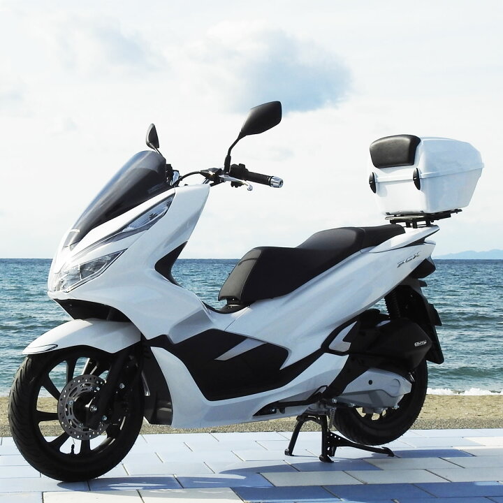 楽天市場】PCX専用 ボックス キャリア セット ホワイト 容量27L リア 