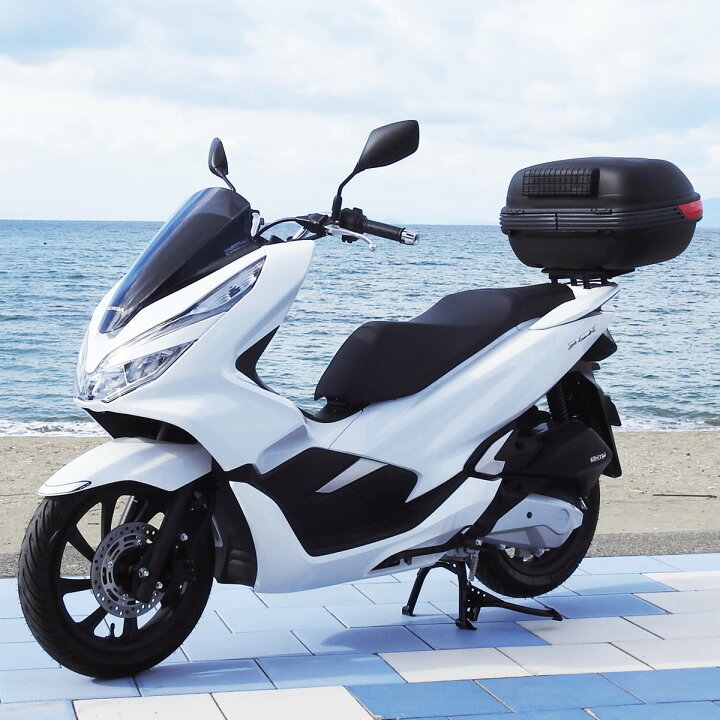 楽天市場 送料無料 Pcx専用 ボックス キャリア セット 容量43l リアボックス リアキャリア ボックス バイクボックス テールボックス トップ ボックス トップケース リアケース パニアケース Bike Box Honda Pcx Pcx125 Pcx150 Pcx160 Pcxag 92 Aps Ipp