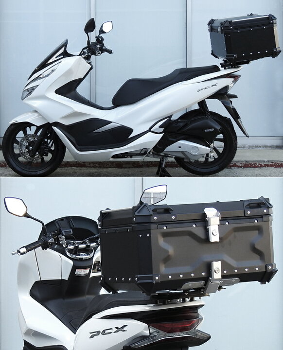 pcx リアボックス タンデム PCX 10 3 PCX150 12 4 PCX160 21 1 PCX HYBRID 18 9 21 1 リアキャリア リアボックスセット30L ブラック パーツカタログ