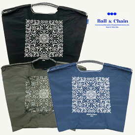 Ball＆Chain ボール＆チェーン 301125 D.HORSE ＜Lサイズ＞ DAMASK ダマスク柄 バンダナ柄×馬 トートバッグ エコバッグ ショッピングバッグ ハンドバッグ 刺繍 ギフト ボールチェーン BLUE LABEL ボールアンドチェーン