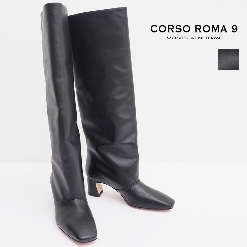 CORSO ROMA9 コルソローマ スエードニーハイロングブーツ 37 ブーツ 靴 レディース 特選品