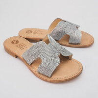 EDERエダーメタリックロープフラットサンダル1806|20SSシューズ春夏
