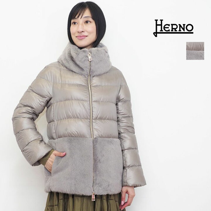 楽天市場】【正規品】HERNO ヘルノ PI1123D シャイニーナイロン ファー 
