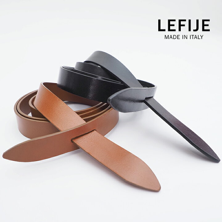 楽天市場】LEFIJE レフィエ カウレザー細ベルト 2111670004 M4410A COW 