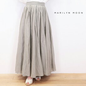 MARILYN MOON マリリンムーン 4242-138 タックシアーコットンスカート ロングスカート マキシ Tuck technique sheer cotton skirt | 24SS ボトムス 春夏