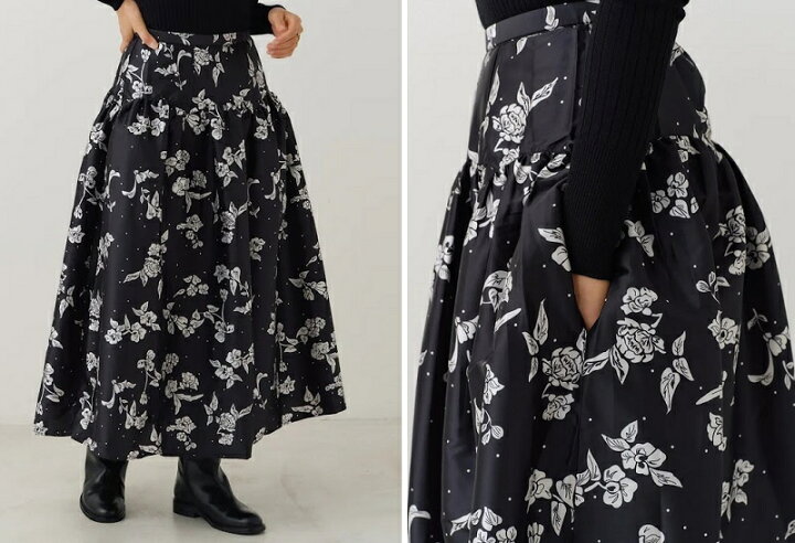 楽天市場】ne Quittez pas ヌキテパ 010352FG1 フラワープリントフレア  