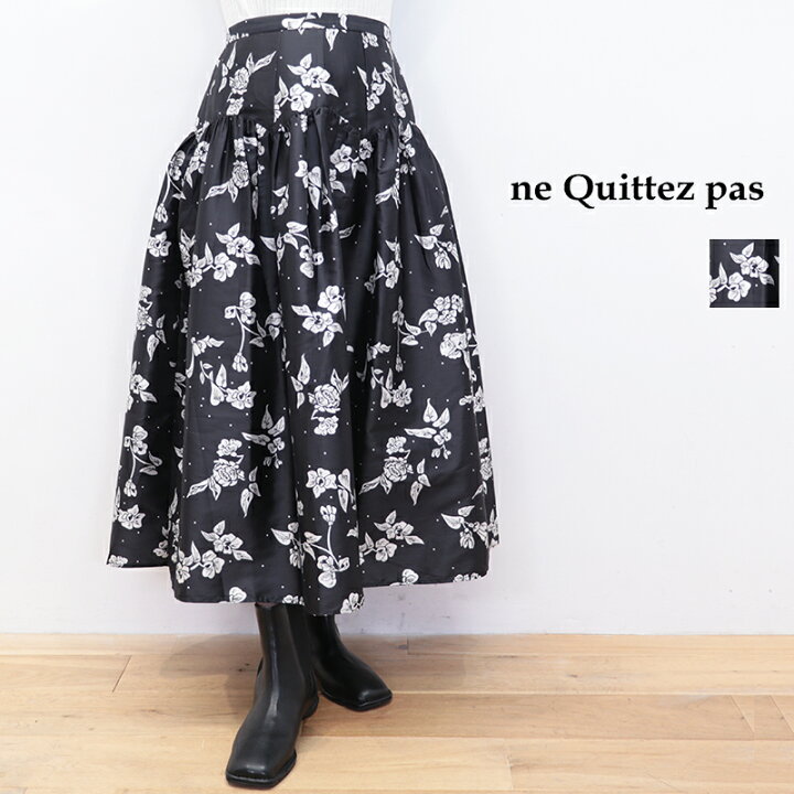楽天市場】ne Quittez pas ヌキテパ 010352FG1 フラワープリントフレア  