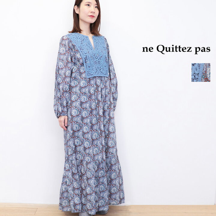 楽天市場】ne Quittez pas ヌキテパ 010452WG5 コットンペーズリー  