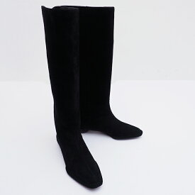 SHISEI シセイ 24018C ロングブーツ CHISEL KNEE BOOTS レザーブーツ ニーハイブーツ フラット 本革 スエード 撥水 シーセイ | 23AW シューズ 秋冬