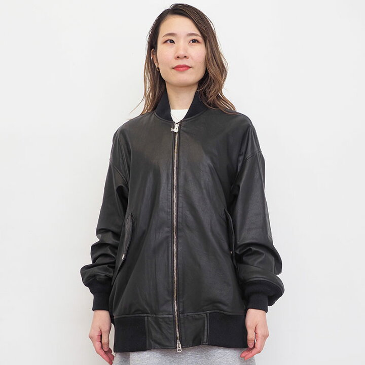 楽天市場】【再入荷】Sisii シシ 172-OL MA-1 ジャケット 本革 レザー  