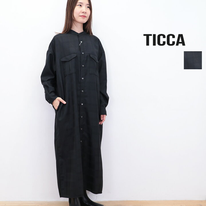 楽天市場】TICCA ティッカ TBDA-191 シャドウチェックロングワンピース 