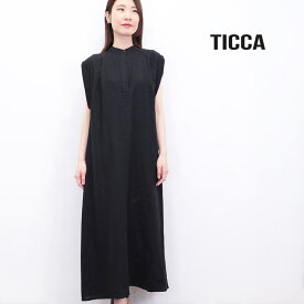 TICCA ティッカ TBES-406 2WAYフレンチスリーブリネンワンピース シャツワンピース | 25SS 春夏