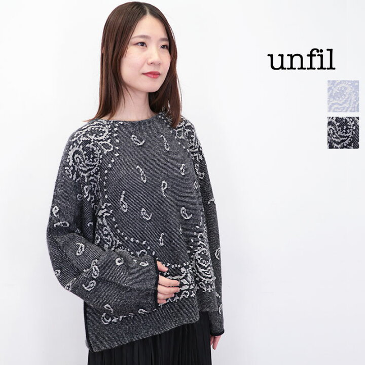 楽天市場】unfil アンフィル WFFL-UW128 バンダナ柄アルパカニットプル 