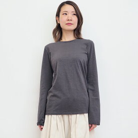 WALANCE ワランス 3233-020 オーガニックコットン×カシミヤ ジャージーTシャツ walance3233-020 インナー ロンT 長袖 薄手 | 23AW トップス 秋冬