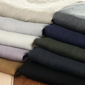 【生地サンプル】洗いをかけた 40/1番手 フレンチリネン ヘリンボン nw加工【リネン 生地 薄手 無地 くすみカラー お洒落 ハンドメイド 中厚 麻】■驚きの柔らかさのリネン10