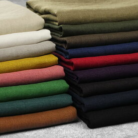 【生地サンプル】洗いをかけた 25/1番手 麻100% ビンテージウォッシュ加工 麻 生地10