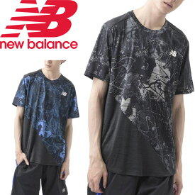 半袖 ランニング ジムシャツ メンズ/ニューバランス NEWBALANCE NBRC グラフィック SS Tシャツ/スポーツウェア ジョギング 陸上 マラソン 男性 トップス/AMT03223