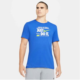 半袖 Tシャツ メンズ ナイキ NIKE DFC JDI VERBIAGE S/S TEE/スポーツウェア トレーニング 速乾 ブルー 青 クルーネック プリントT ランニング ジム ジョギング トップス/DA0644-480