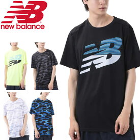 半袖 Tシャツ メンズ ニューバランス NEWBALANCE ベーシックグラフィック S/S TEE/スポーツウェア トレーニング 吸湿速乾 リフレクト カモフラ ビッグロゴ 男性 クルーネック ドライ トップス/AMT03204