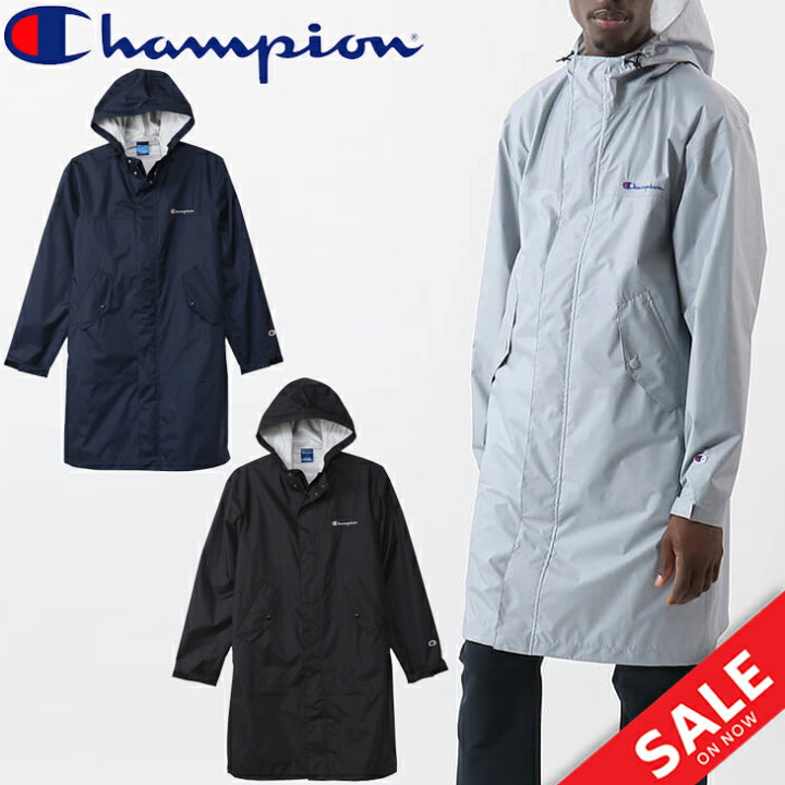 楽天市場 送料無料 レインコート メンズ レインウェア 防水透湿 アウター チャンピオン Champion スペクテーターロングコート スポーツウェア 男性 ナイロン ジャケット フード付き シンプル カジュアル 上着 タウンユース C3 Ss616 Apworld