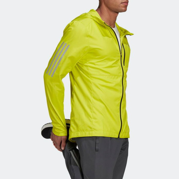 楽天市場 P最大7倍 3月5日時 4時間限定 ウィンドブレーカー ランニングウェア メンズ アウター アディダス Adidas オウン ザ ラン フード付 ウインドジャケット スポーツウェア 防風 撥水 男性 トレーニング ジョギング 上着 Fyr45 Gj9950 Apworld