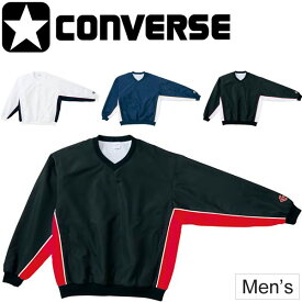 送料無料 ウォームアップウェア メンズ/コンバース CONVERSE Vネック ジャケット/バスケットボール ミニバス 中学生 高校生 裏起毛 ウィンドブレーカー ウインドブレーカー アウター バスケ チーム 部活 スポーツウェア/CB182113S【取寄】【RKap】