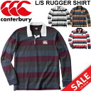 割引クーポンあり!★ラガーシャツ 長袖 メンズ/カンタベリー CANTERBURY ラグビー 襟付き 長袖シャツ ボーダー柄 肉厚 男性用 ラガースタイル 紳士...