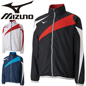 トレーニングウェア ジャケット メンズ レディース ミズノ mizuno クロスシャツ アウター 裏メッシュ 水泳 水球 チーム 部活 スポーツウェア/N2JC9001【取寄】【返品不可】