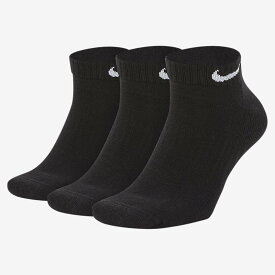 ナイキ ソックス 3足セット 靴下 メンズ レディース NIKE 3P エブリデイ クッション ロー 3足組 ショート丈 アンクル 黒 ブラック スポーツ トレーニング 通学 スクール /SX7670-010【RKap