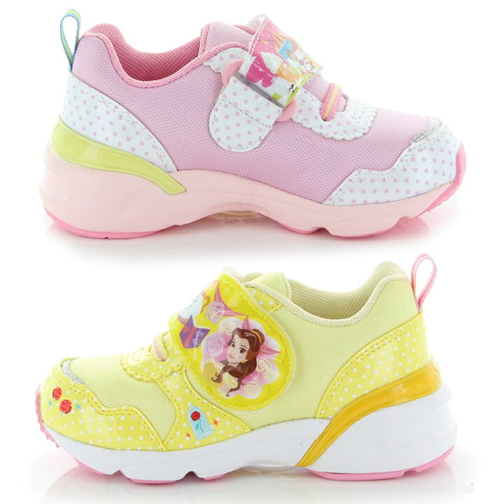 楽天市場 送料無料 光る靴 キッズ ベビー シューズ スニーカー 女の子 14 19cm 子供靴 ディズニー Disney ベル ジャスミン トイストーリー キャラクター 女児 ガールズ ムーンスター Moonstar 運動靴 Dn C1273 Apworld