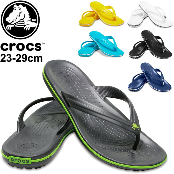 楽天市場 ビーチサンダル レディース メンズ クロックス Crocs クロックバンド フリップ Crocband Flip クロスライト ビーサン トングサンダル 鼻緒 ユニセックス Apworld