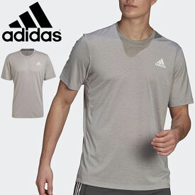 半袖 Tシャツ メンズ アディダス adidas D2M PR メランジTシャツ/スポーツウェア トレーニング グレー クルーネック 男性 シンプル 普段使い 自宅トレ トップス/BG978-GR0507【a20Qpd】