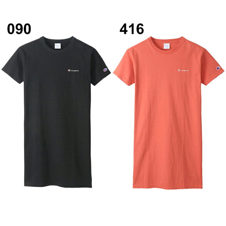 楽天市場 送料無料 ワンピース Tシャツ 半袖 レディース チャンピオン Champion ベーシック ドレス スポーティ カジュアル クルーネック 女性 ワンピ 普段着 Cw S304 Apworld