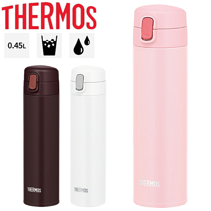 楽天市場 水筒 0 45l 450ml 保冷専用 サーモス Thermos 真空断熱ストローボトル スポーツドリンクok 水分補給 マイボトル 丸洗いok Fjm 450 Apworld