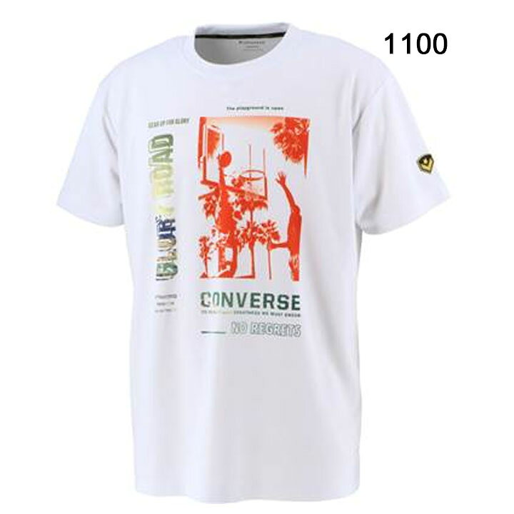 909円 ふるさと納税 CONVERSE コンバース プリントTシャツ メンズ シャツ Tシャツ バスケ バスケットボール 半袖 吸汗