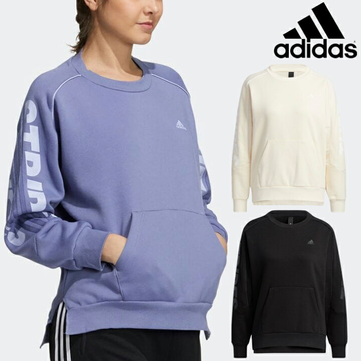 楽天市場 スウェットシャツ 裏起毛 レディース トレーナー アディダス Adidas W Wording クルーネック トレーニング スエット 女性用 カジュアル スポーツウェア Bn650 取寄 Apworld