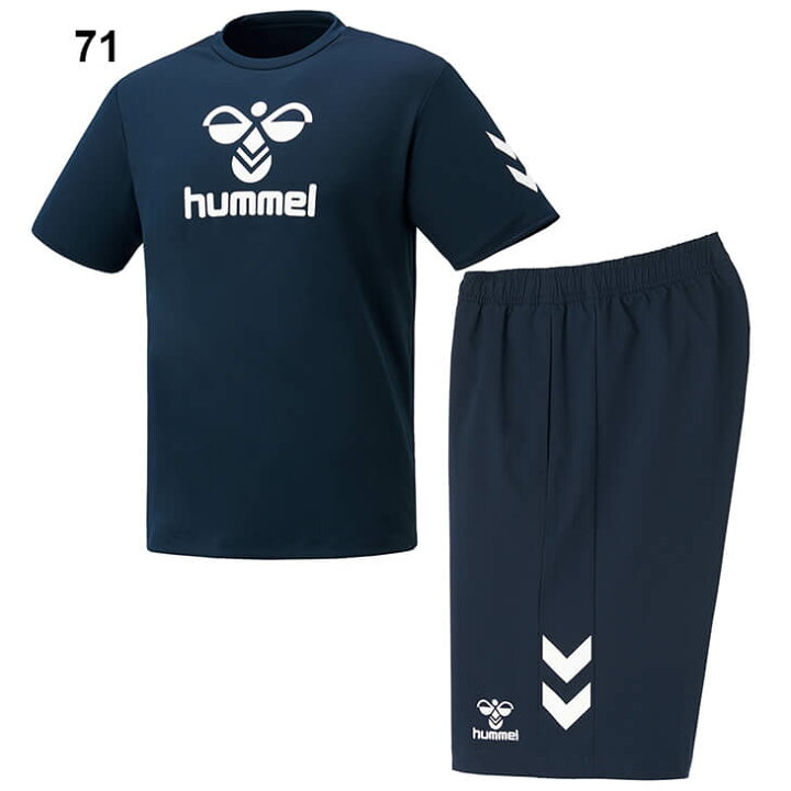 トレーニングウェア 上下 メンズ セットアップ ヒュンメル hummel BASIC 半袖ロゴTシャツ ハーフパンツ 上下組 スポーツウェア 吸汗速乾 サッカー ランニング ジム 男性 2点セット HAY2124-HAY6019HP APWORLD <全商品P5倍 19 20:00〜7 26 01:59まで> ヒュンメル(hummel) HAT6095 71 サッカー ハーフパンツ 21SS