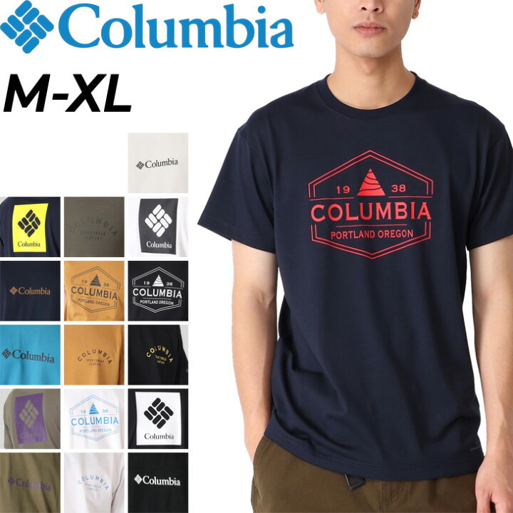 楽天市場 半袖 Tシャツ メンズ コロンビア Columbia アウトドアウェア 吸汗速乾 キャンプ 登山 フェス 男性 カジュアル ロゴt トップス Pm0052 Apworld