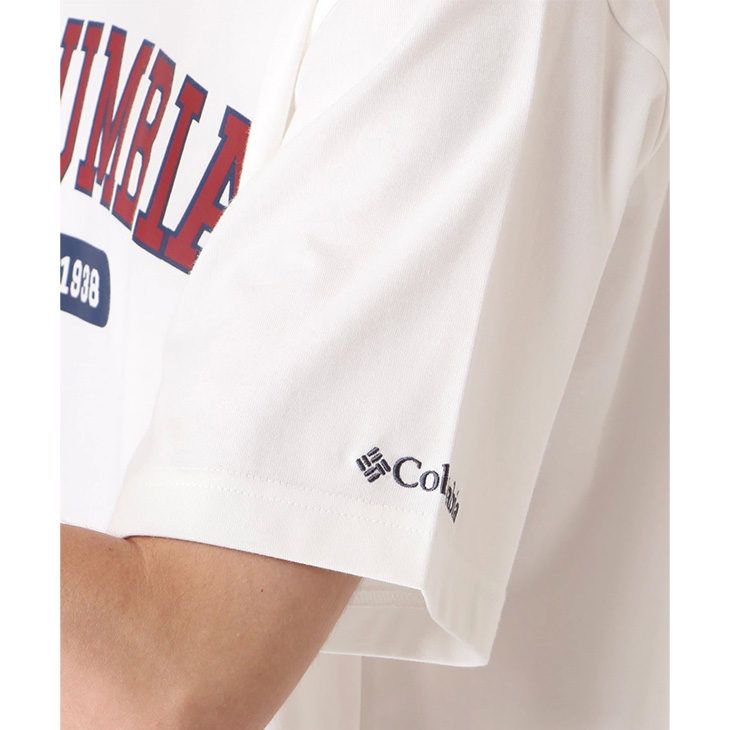 半袖 Tシャツ メンズ コロンビア Columbia ホーソンS/Sクルー/アウトドア カジュアル ウェア アメカジ カレッジＴ UVカット 男性  トップス/PM0317 | APWORLD