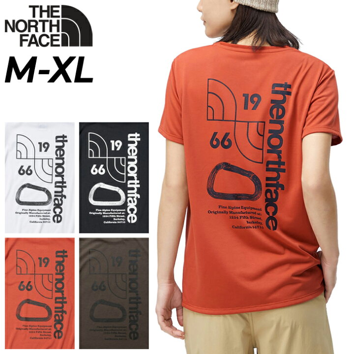 楽天市場 P最大7倍 5月15日限定 送料無料 レディース 半袖 Tシャツ ノースフェイス The North Face カラビナアート アウトドアウェア 吸汗速乾 Uvカット バックプリント 女性 キャンプ トレッキング カジュアル トップス Ntw322 0404 F Apworld