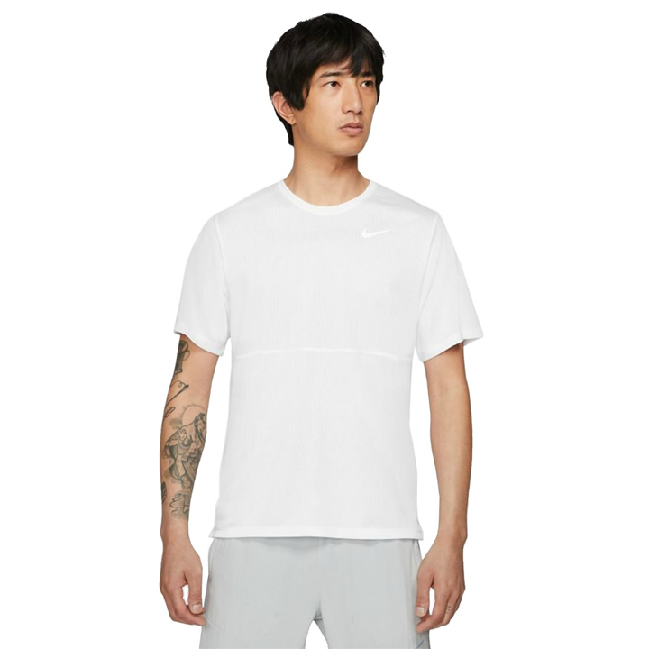 Tシャツ Tシャツ 半袖 メンズ ナイキ NIKE ブリーズラン S S プラクティスシャツ ランニングウェア スポーツウェア マラソン  ジョギング 男性 白 ホワイト トップス CJ5333-100 APWORLD