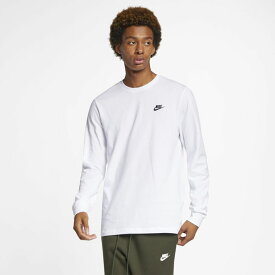 ナイキ Tシャツ 長袖 メンズ NIKE スポーツウェア トレーニング フィットネス ジム ランニング ジョギング 男性 ホワイト 白 クルーネック トップス/AR5194-100