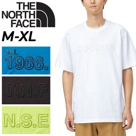 送料無料 半袖 Tシャツ メンズ ノースフェイス THE NORTH FACE アウトドア カジュアル ウェア UVカット キャンプ デイリー 男性 コットン 立体刺繍 トップス/NT32246