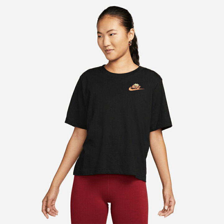 楽天市場 全品p最大７倍 11月日限定 送料無料 Tシャツ 半袖 レディース ナイキ Nike As W Nsw Tee Boxy Berry スポーツウェア カジュアル 女性 ブラック 黒 トップス Dr9017 010 Apworld