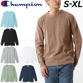 長袖 Tシャツ メンズ チャンピオン Champion/ポケットT カジュアル 無地 男性 ロンT トップス/C3-W401