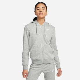 送料無料 パーカー スウェット レディース/ナイキ NIKE スポーツウェア フルジップ 裏起毛 フリース グレー 女性 秋冬 カジュアル デイリー スウェットシャツ/DQ5472-063