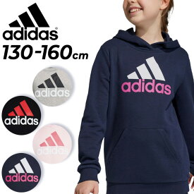 アディダス パーカー スウェット キッズ 130-160cm 子供服/adidas ビッグロゴ プルオーバー/スポーツウェア フーディ 子ども 男の子 女の子 カジュアル トップス 春夏 サステナブル/ECO47