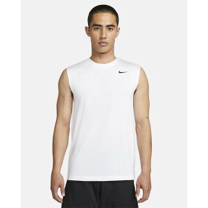 ナイキ ノースリーブシャツ タンクトップ メンズ NIKE Dri-FIT スリーブレス Tシャツ トレーニング スポーツウェア フィットネス ジム ランニング ジョギング 白 ホワイト 男性 トップス サステ